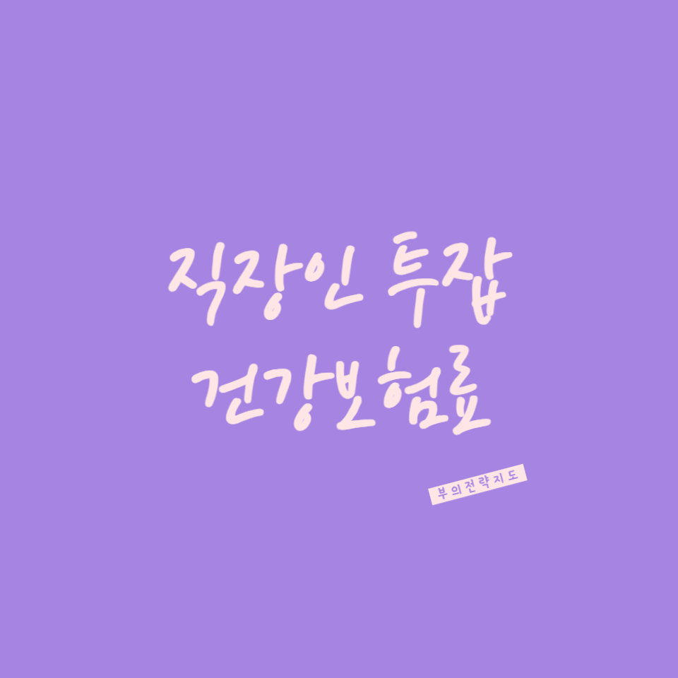 직장인 투잡 건강보험료